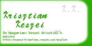 krisztian keszei business card